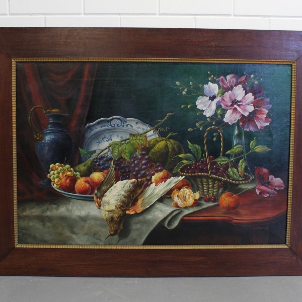 doek, 74 x 109, stilleven met fruit, gesigneerd A. Ditgens '19