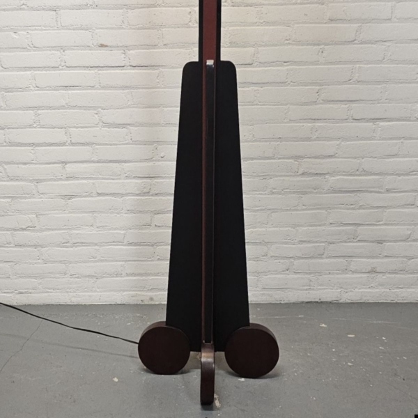 Amsterdamse school houten vloerlamp, Art Deco. Hoogte 210 cm - Afbeelding 10