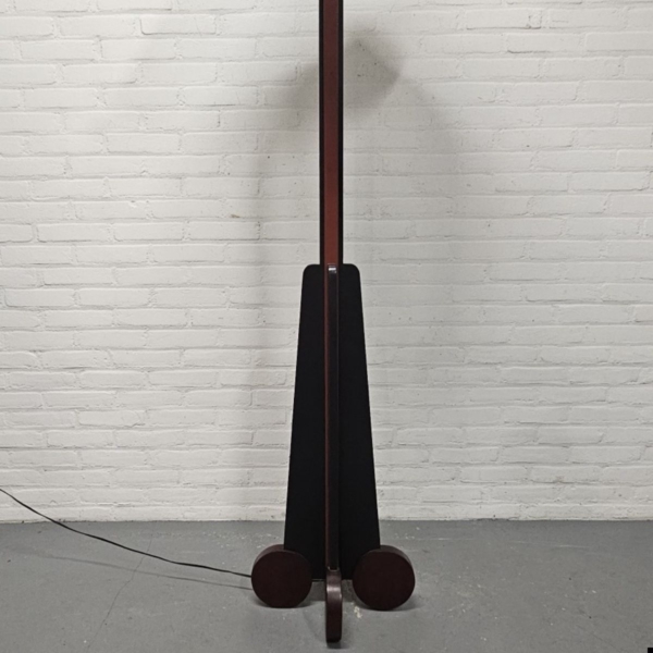 Amsterdamse school houten vloerlamp, Art Deco. Hoogte 210 cm - Afbeelding 9