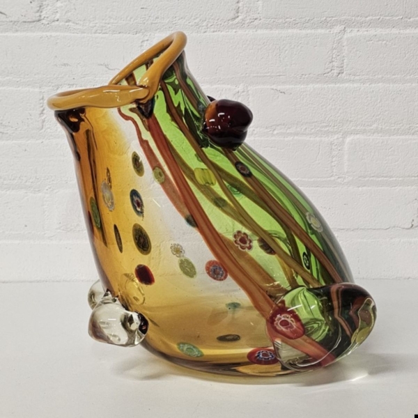 Murano glazen vaas in de vorm van een kikker, ca. 2000. Lengte 25 cm - Afbeelding 2