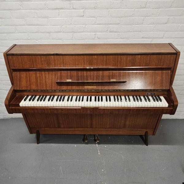 Vintage piano in notenhouten kast, merk: Sauter jaar 1962. Lengte 144 cm. - Afbeelding 5