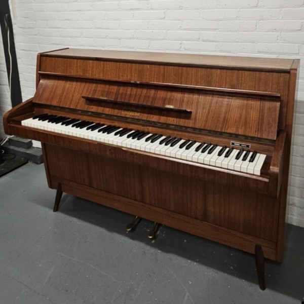 Vintage piano in notenhouten kast, merk: Sauter jaar 1962. Lengte 144 cm. - Afbeelding 3