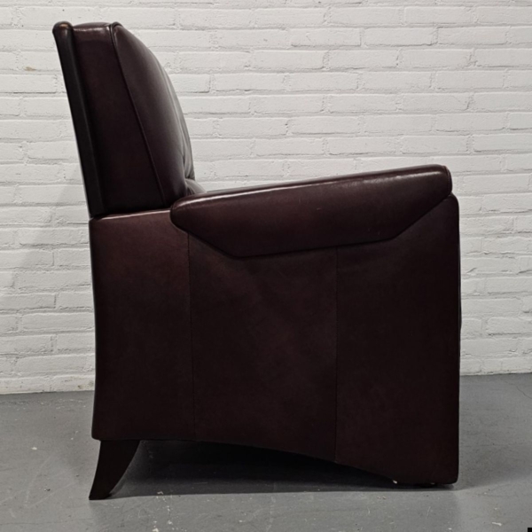 Lederen fauteuil in Art Deco stijl. Breedte 75 cm - Afbeelding 3