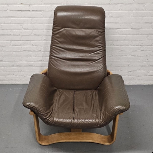 Westnofa Furniture Vestlandske leren fauteuil, model Mantra - Afbeelding 6