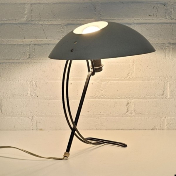 Metalen Louis Kalff Philips bureaulamp, 50er jaren - Afbeelding 8